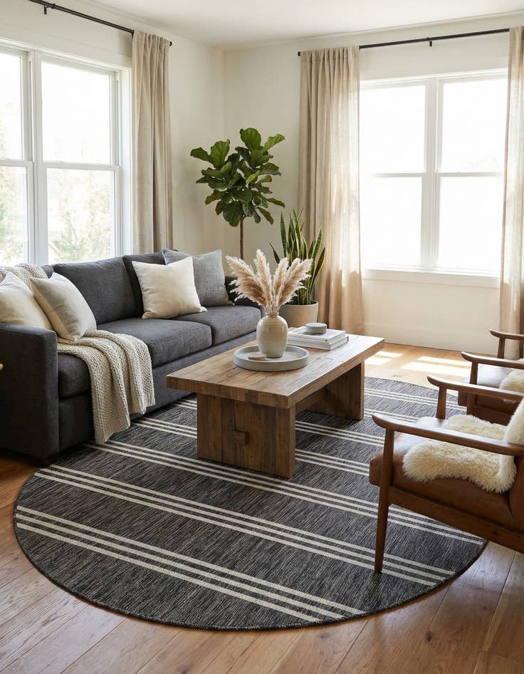 Detail image of 7' 10 x 10'  Washable Jill Zarin Anguilla Indoor / Outdoor Oval Rug