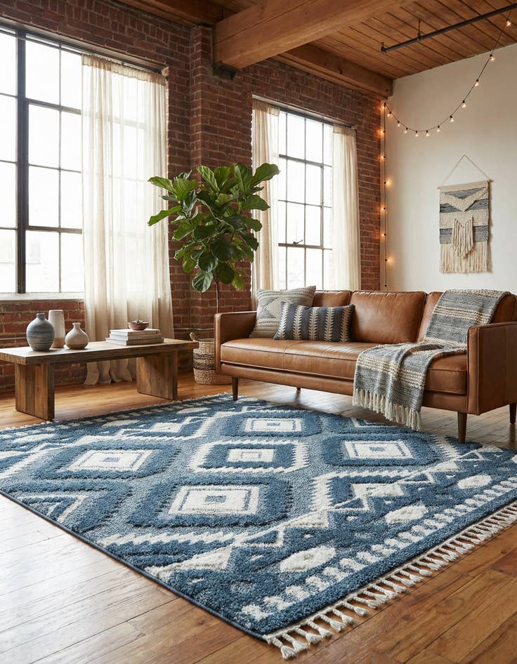 Detail image of 7' 10 x 7' 10 Boho Square Rug