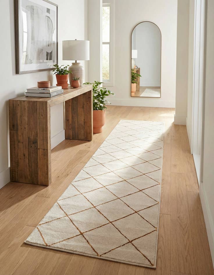 Detail image of 2' 7 x 12' Vogue Geo Runner Rug