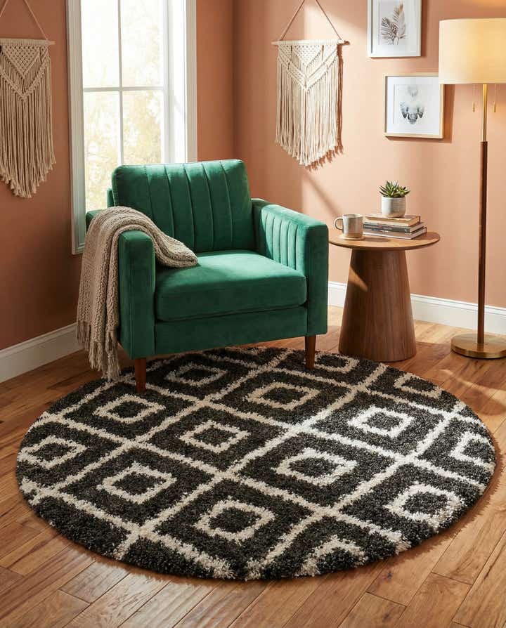 160cm x 160cm Lagom Shag Tapis Rond