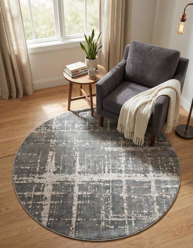 Detail image of Jill Zarin 5' 3 x 5' 3 Uptown Lexington Avenue Round Rug