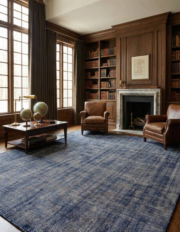 Detail image of 9' x 12'  Hand Woven Jill Zarin English Manor Farmhouse Wool Rug