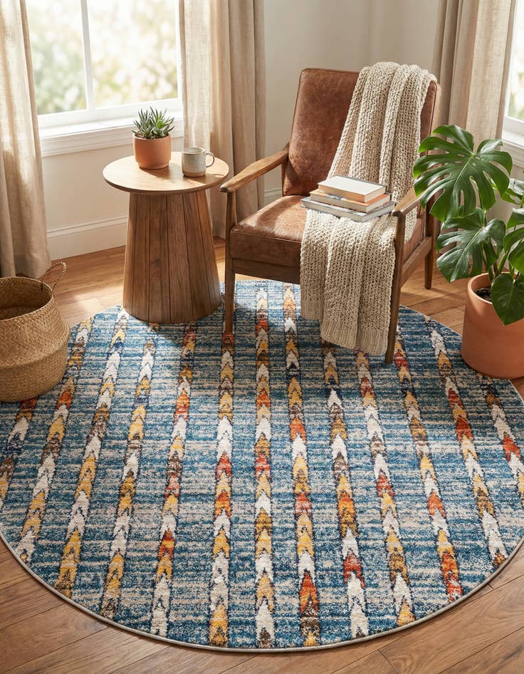 Detail image of 5' 3 x 5' 3 Aramis Round Rug