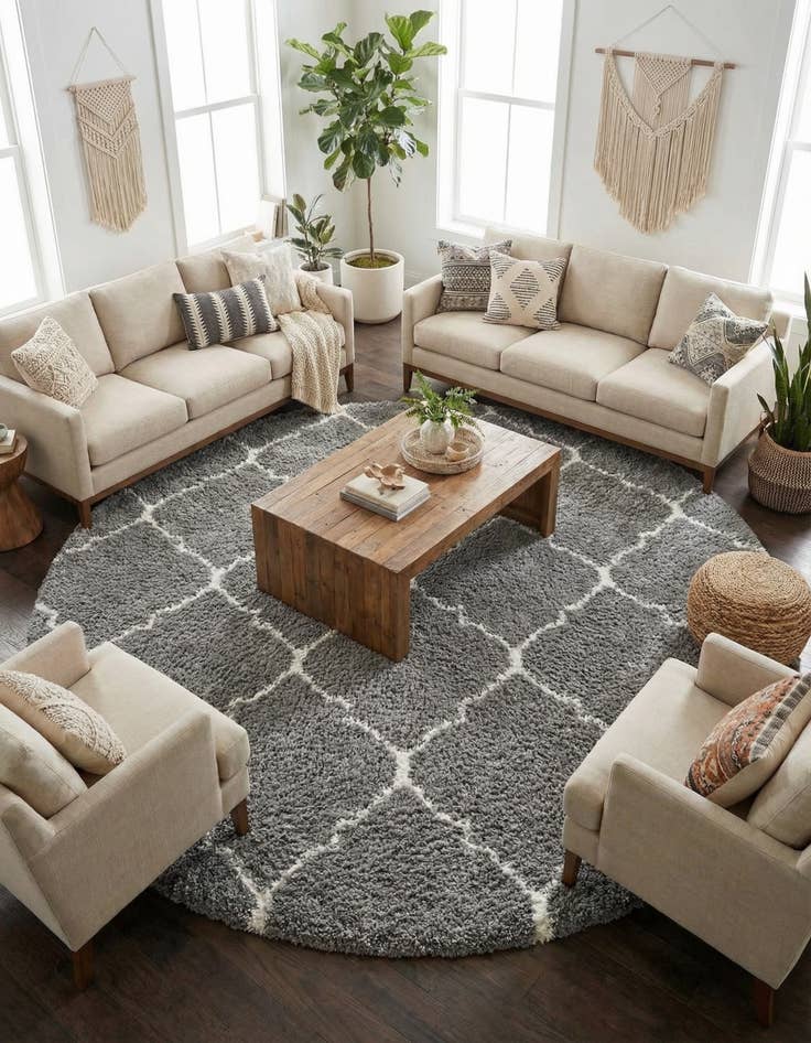 Detail image of 8' x 8' Marrakesh Shag Round Rug