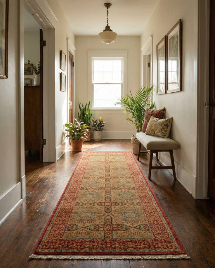 Detail image of 2' 7 x 10' Mamluk Runner Rug