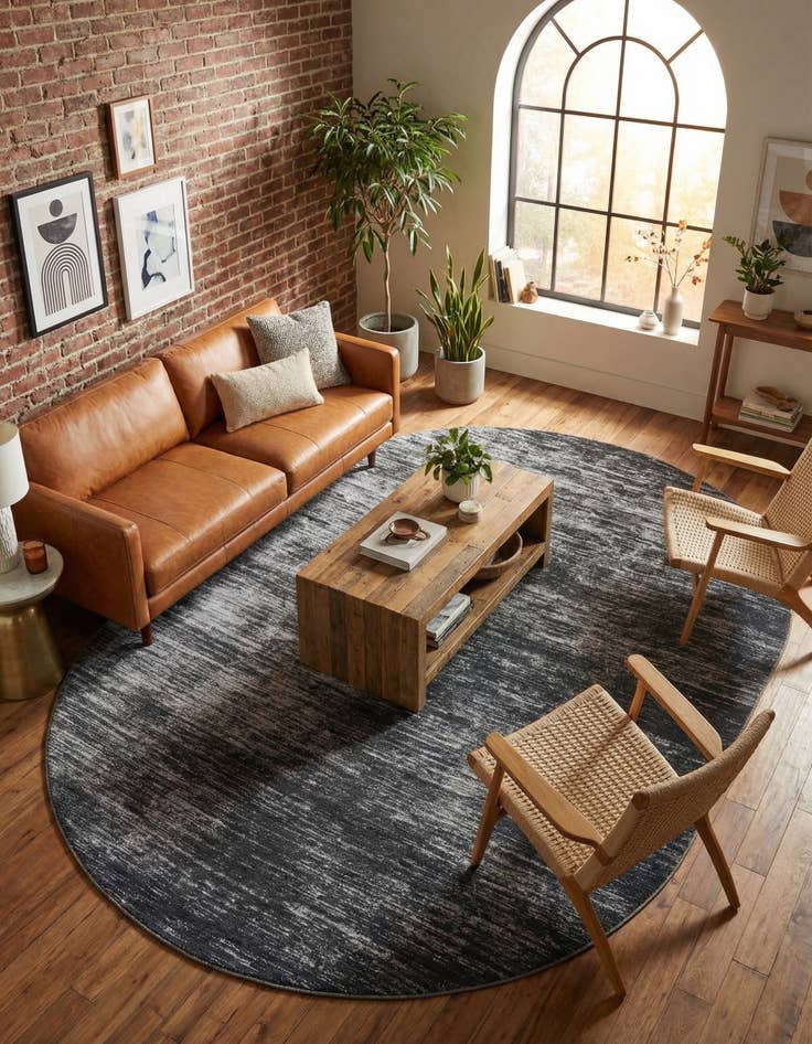 Detail image of 7' 6 x 10' 6 Asha Oval Rug