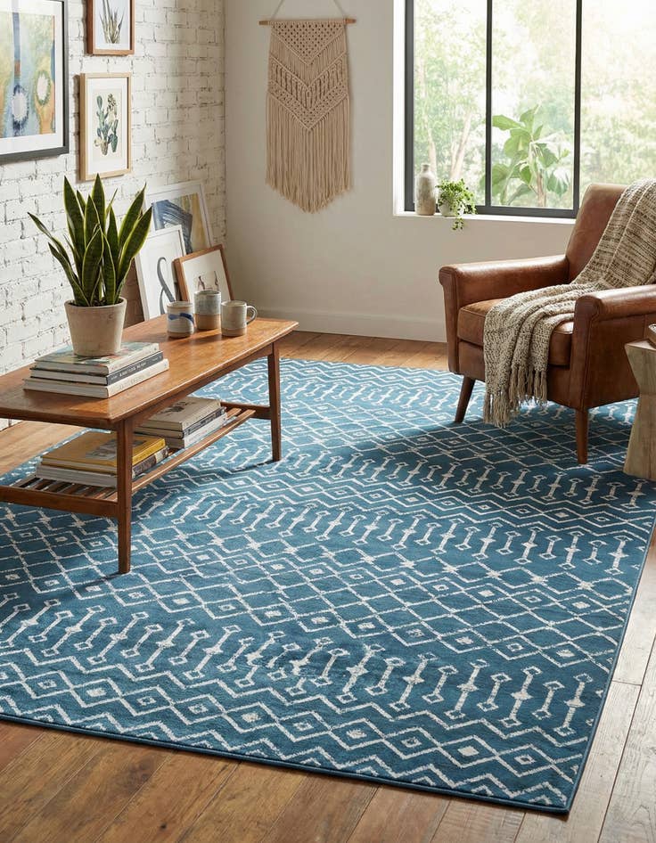 Detail image of 9' x 12' Kasbah Trellis Rug