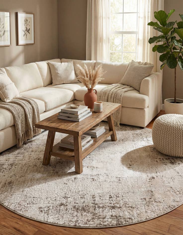 Detail image of 7' x 7' Caspian Round Rug