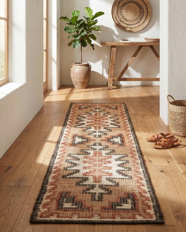 Detail image of 2' x 8' Hand Woven Kala Handwoven Jute Runner Rug