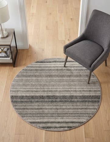 Gray Gemstone Round Rug
