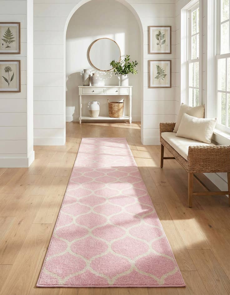 Detail image of 2' x 13' Lattice Frieze Runner Rug