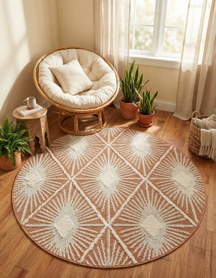 Detail image of 5' 3 x 5' 3 Boho Round Rug