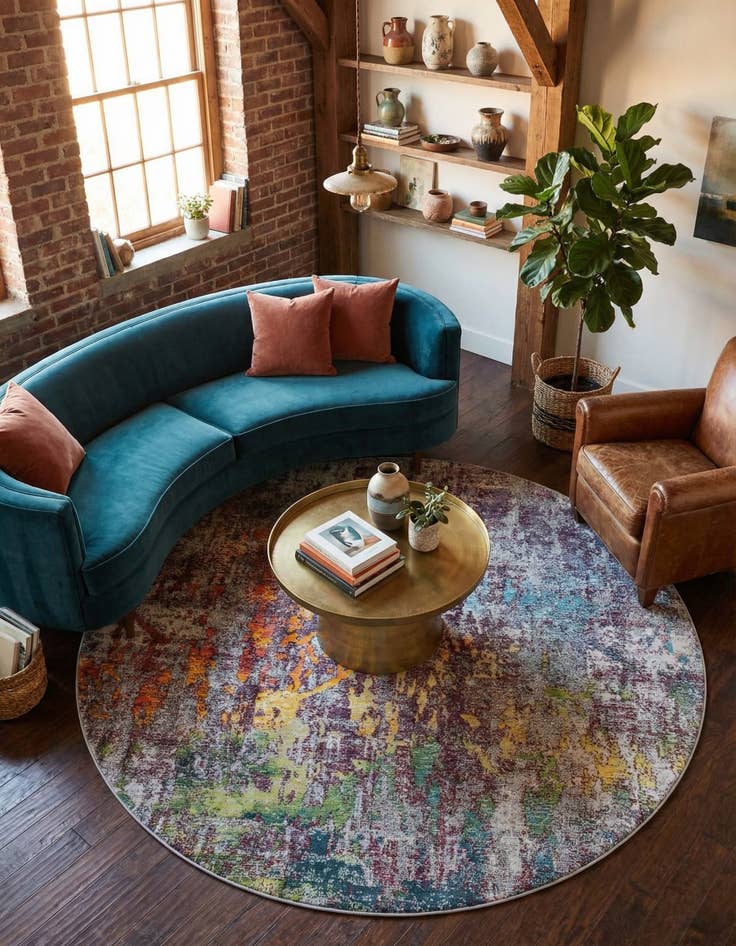 Detail image of 7' x 7' Starlight Round Rug