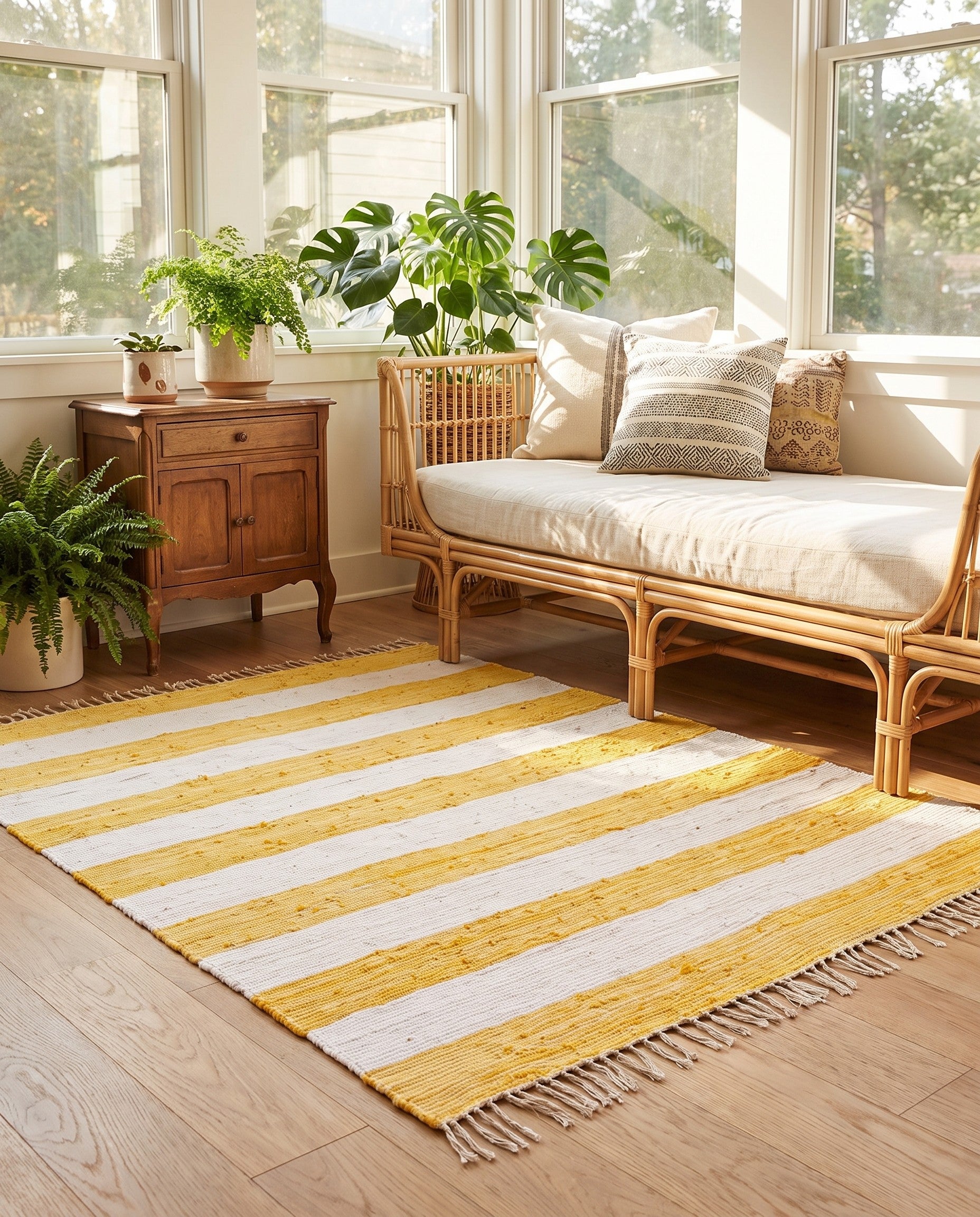 7' 10 x 7' 10 Hand Woven Chindi Rag Square Rug