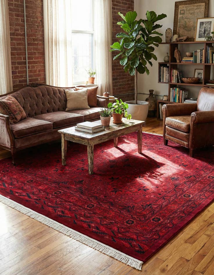 Detail image of 10' x 10' Bokhara Square Rug