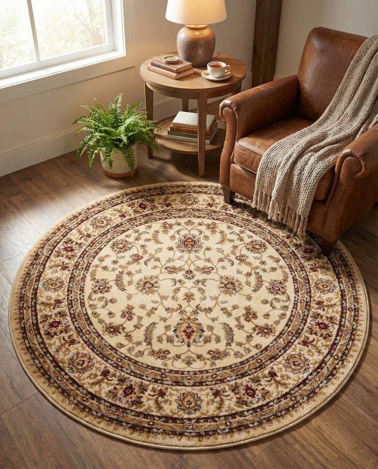 Detail image of 5' 3 x 5' 3 Aditi Round Rug