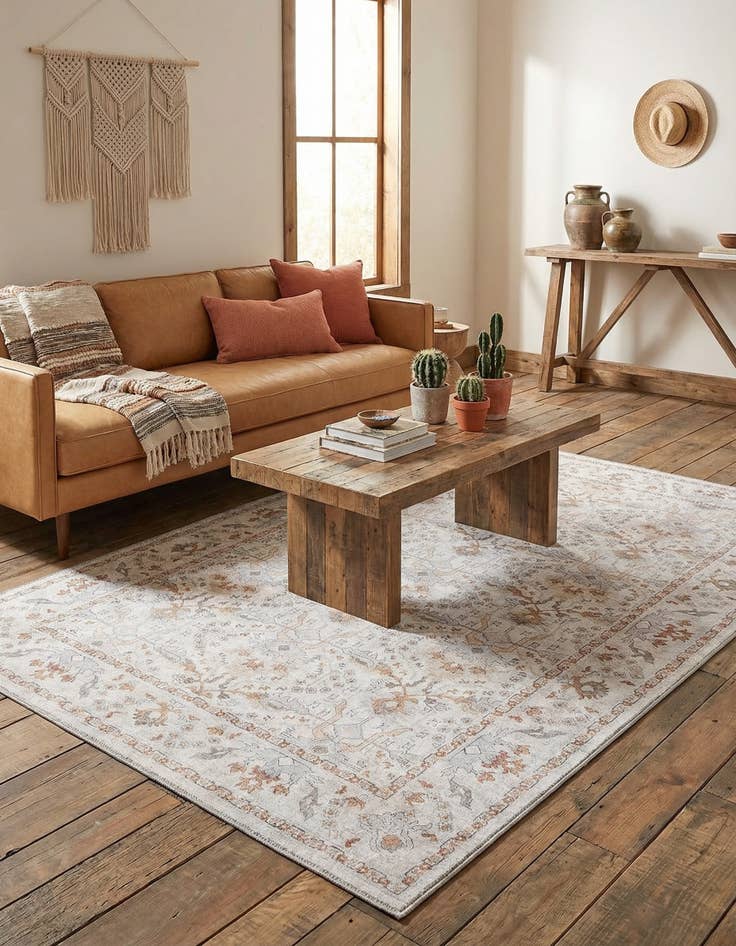 Detail image of 5' 1 x 8' Washable Timeless Rug
