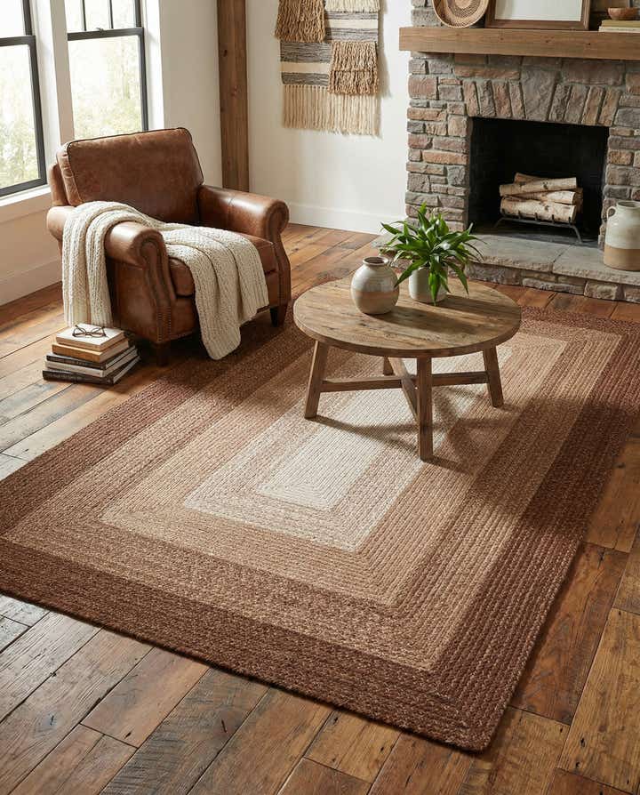 5' 1 x 8' Hand Braided Wool Rug