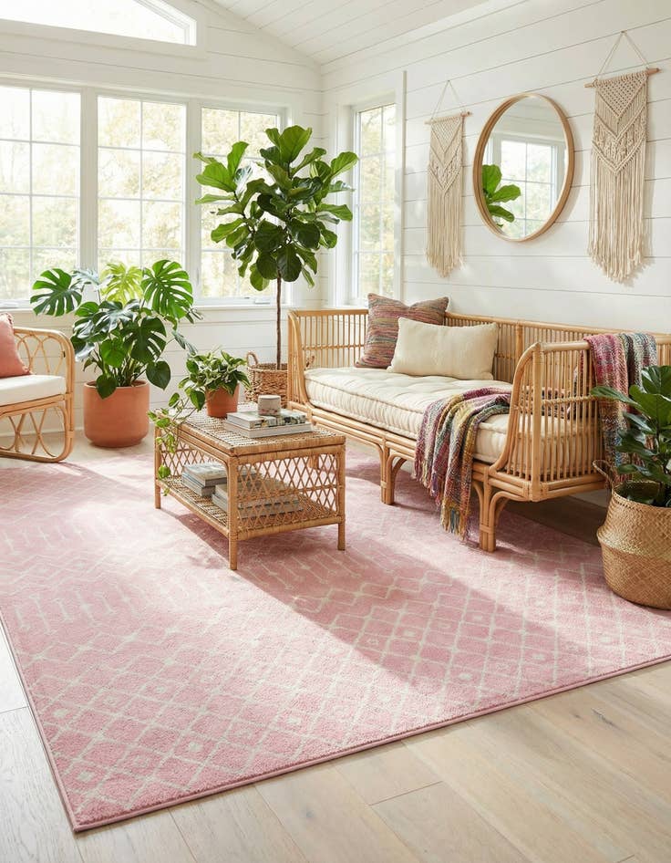 Detail image of 10' 8 x 14' Moroccan Trellis Rug