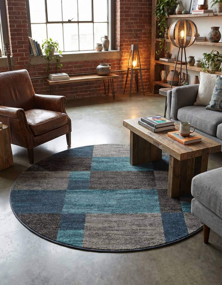 Detail image of 5' 3 x 5' 3 Equinox Round Rug