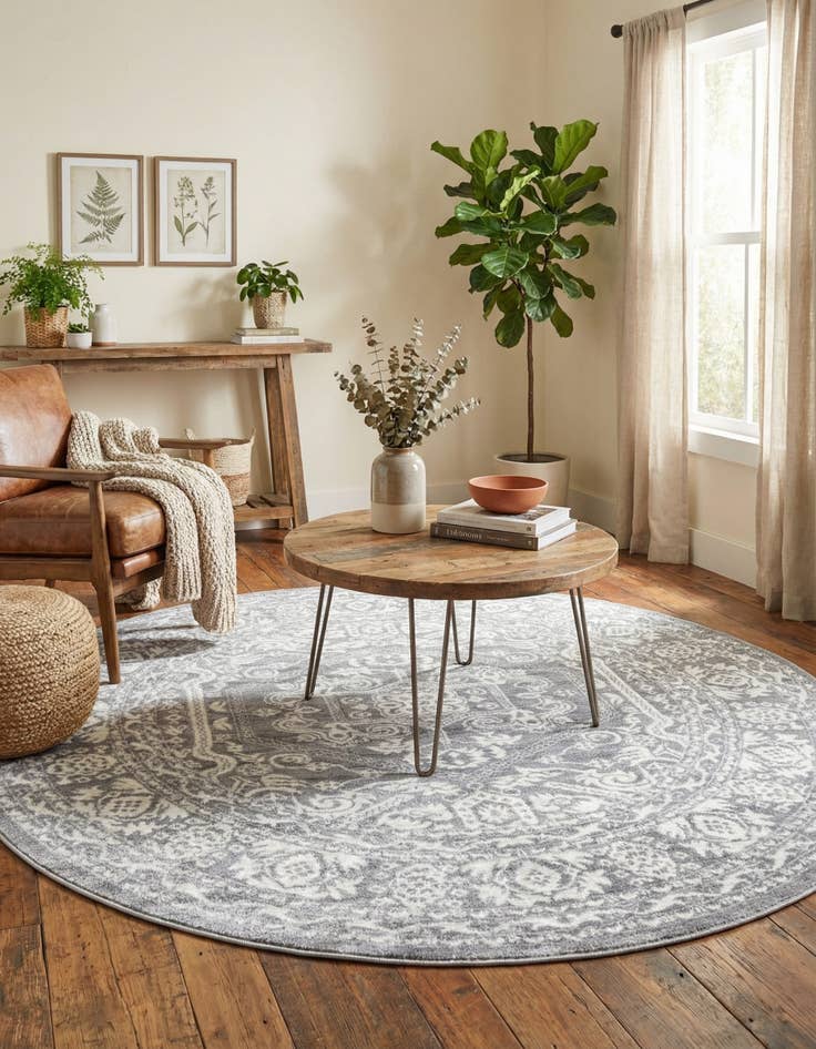 Detail image of 7' 10 x 7' 10 Boston Round Rug