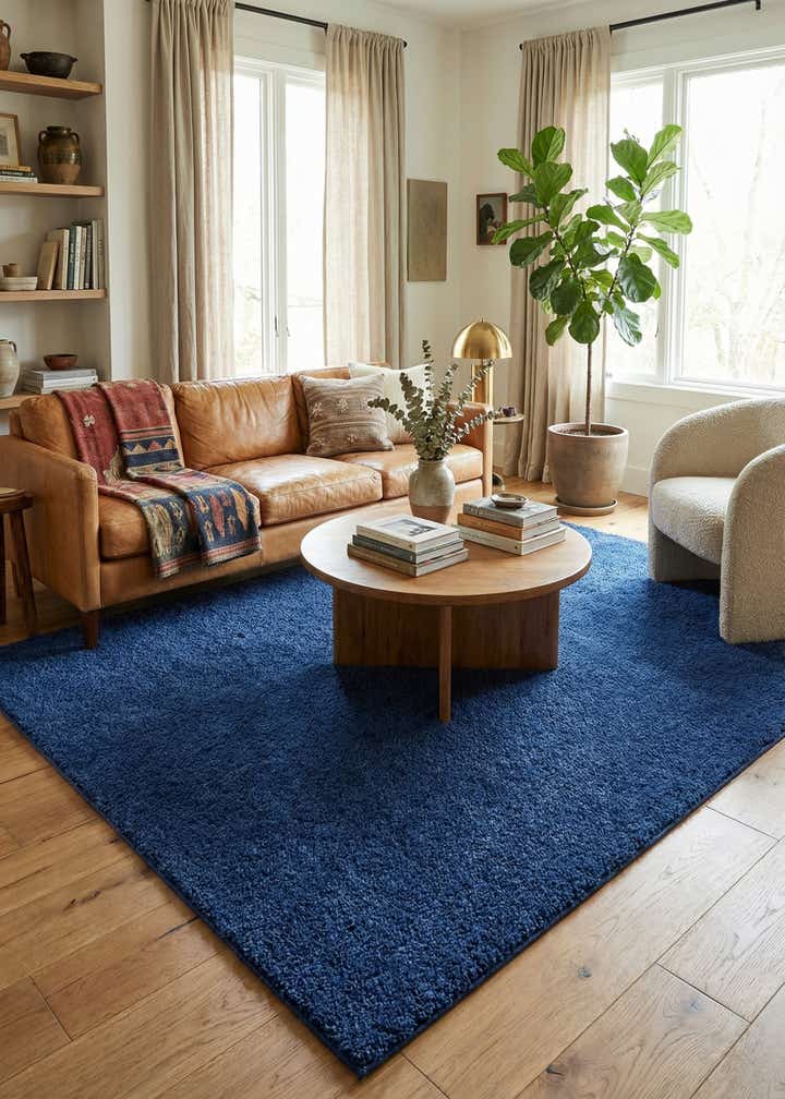 7' x 10' Solid Frieze Rug
