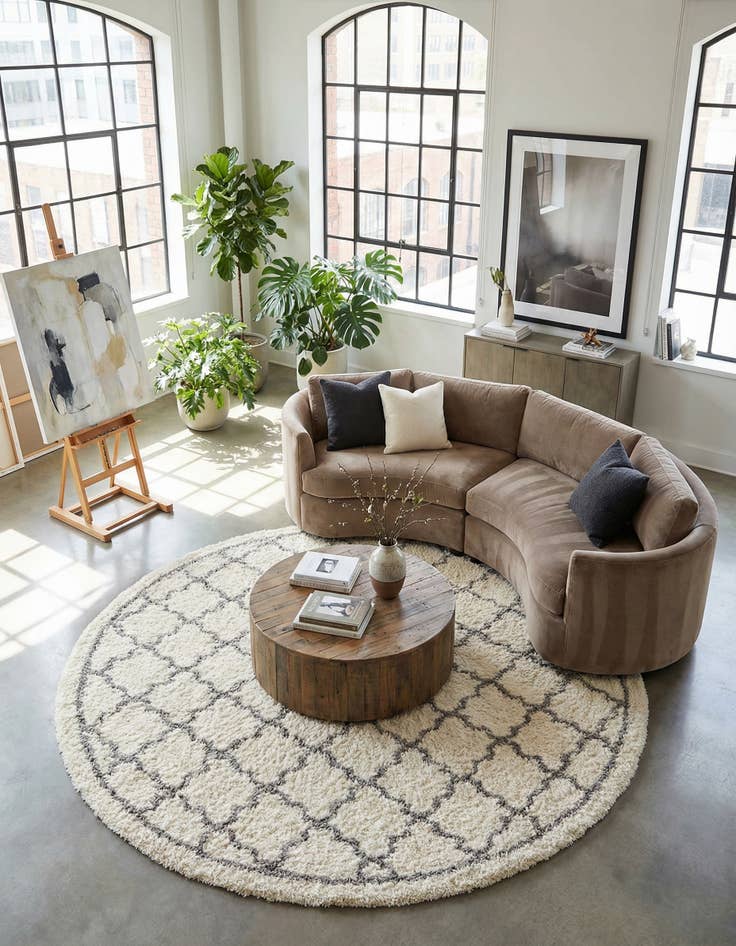 Detail image of 10' x 10' Infinity Shag Round Rug