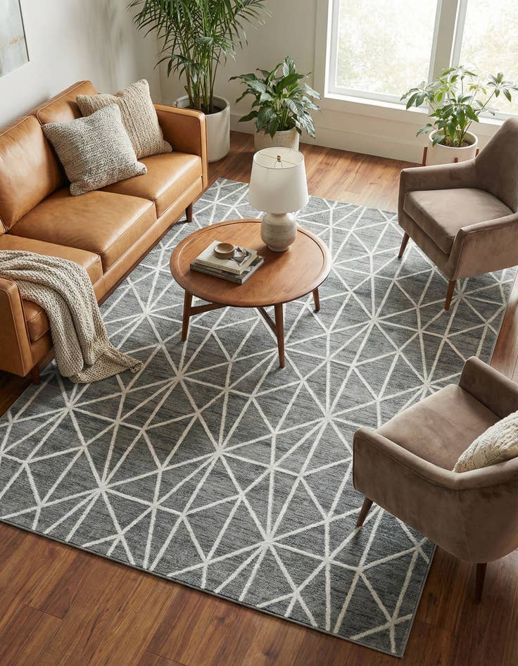 Detail image of  7' x 10' Lattice Trellis Rug