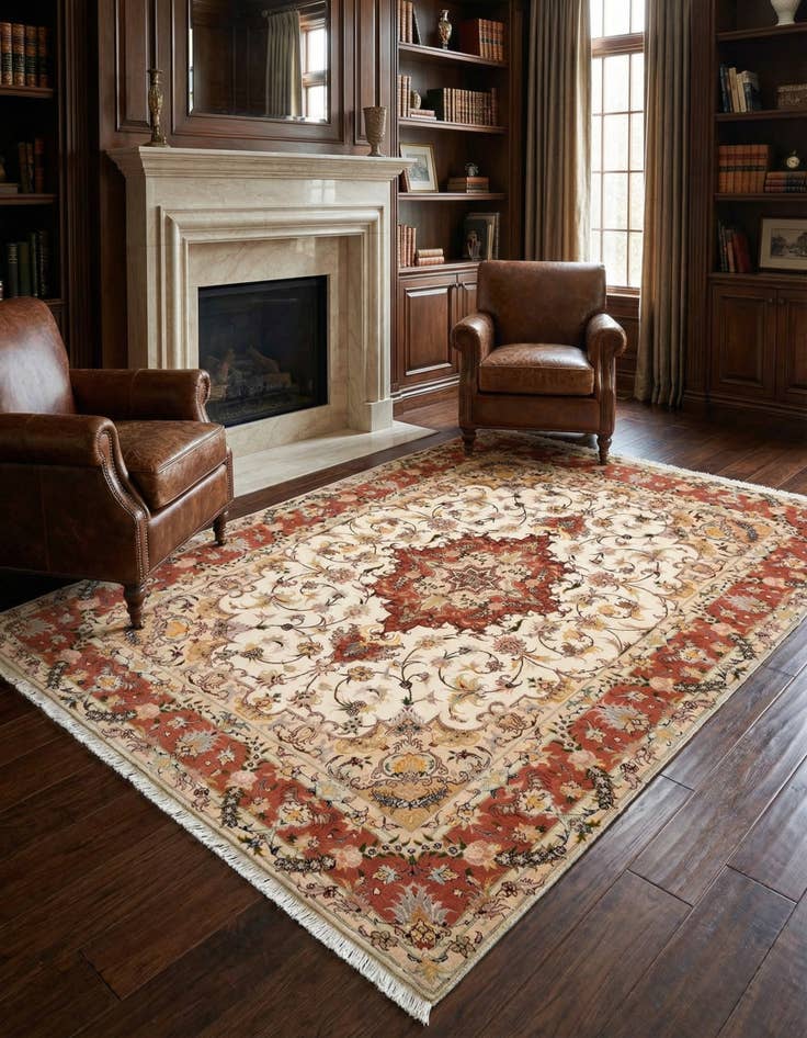 Detail image of 4' 10 x 6' 6 Tabriz Rug