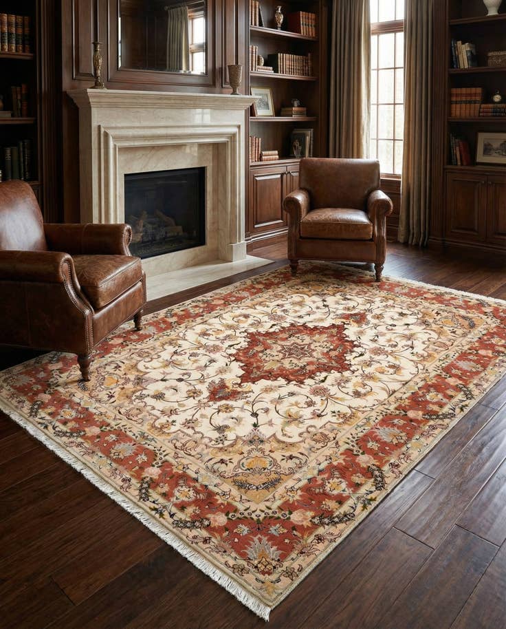 Detail image of 4' 10 x 6' 6 Tabriz Rug