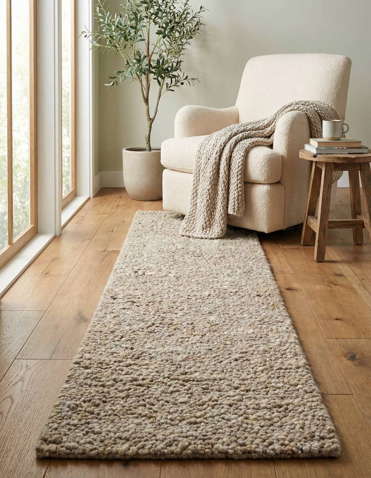 Detail image of 2' x 8'  Hand Woven Haka Deluxe Shag Runner Rug