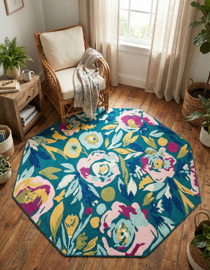 Detail image of 7' x 7' Bloom Octagon Rug