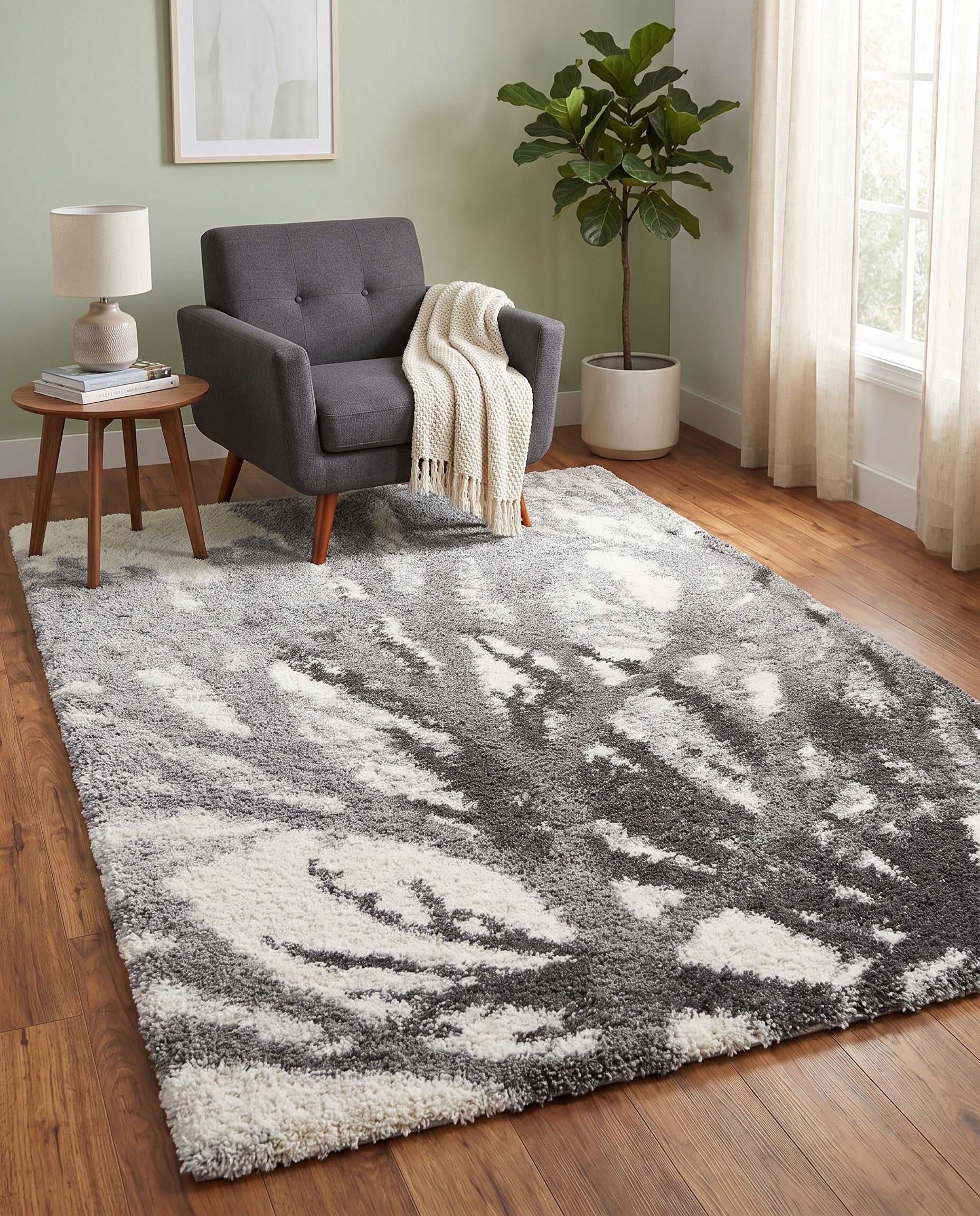5' 3 x 8' Soft Touch Shag Rug
