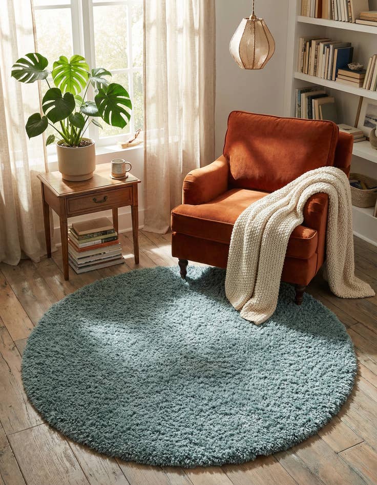 Detail image of 6' x 6' Infinity Shag Round Rug