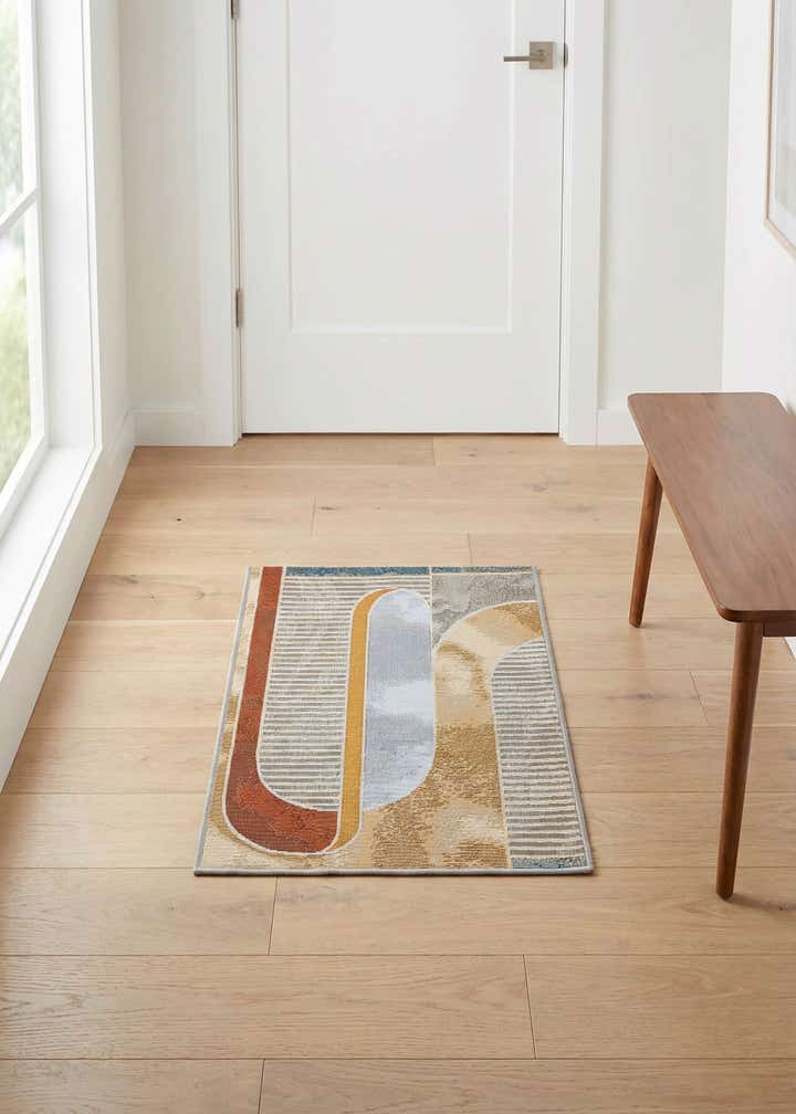 2' x 3' 1 Easy-Clean Modern Indoor / Outdoor Rug