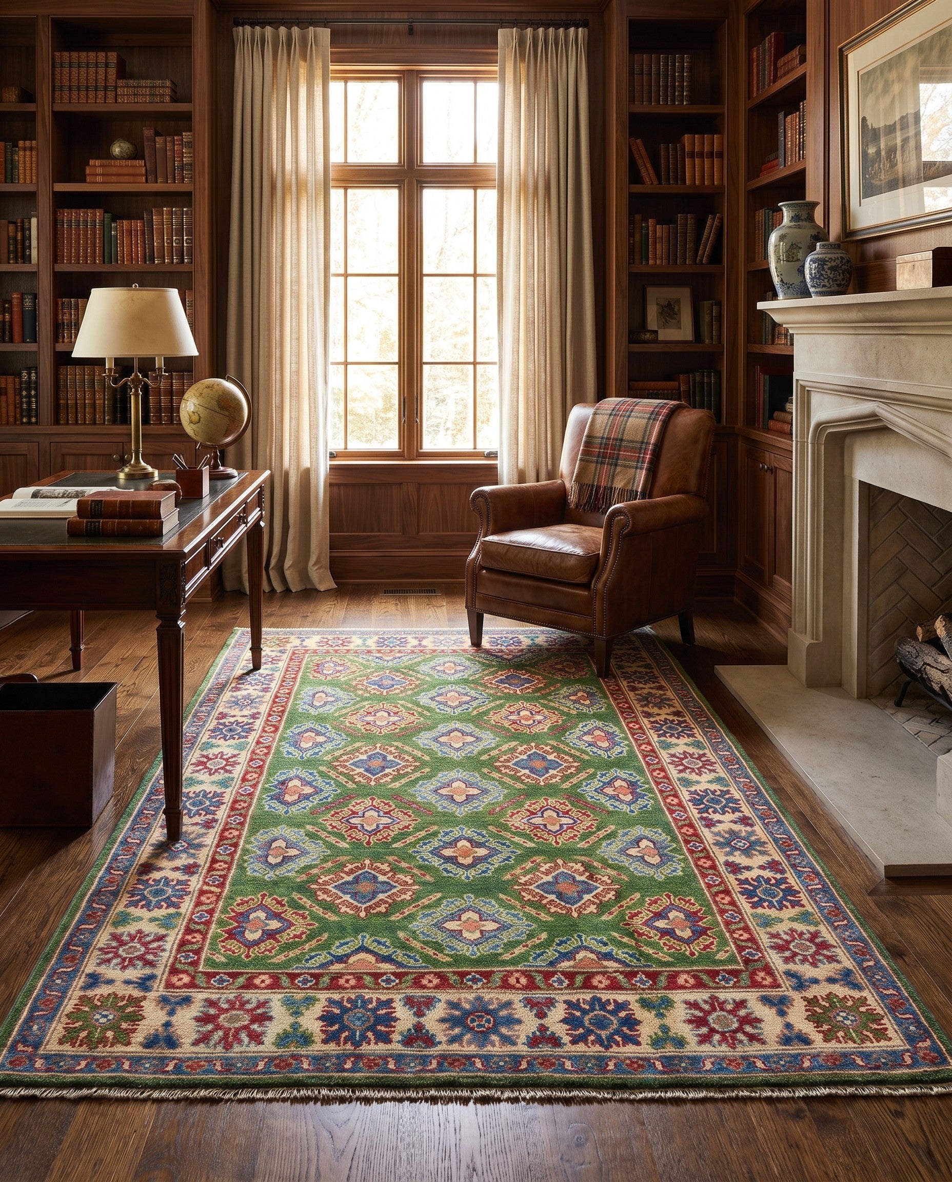 Detail image 3 of 10: 3' 11 x 6' Hand Knotted Kazak Rug