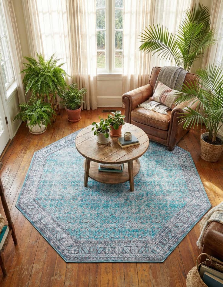 Detail image of 7' 6 x 7' 6 Timeless Octagon Rug