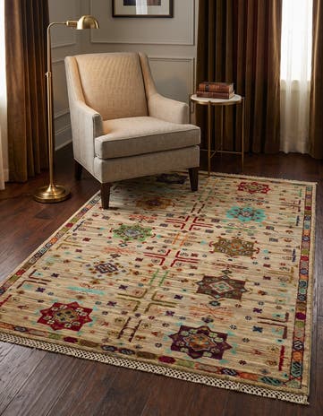 3' 5 x 4' 10 Hand Knotted Ariana Ziegler Rug