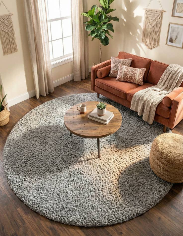 Detail image of 7' 10 x 7' 10 Everyday Shag Round Rug