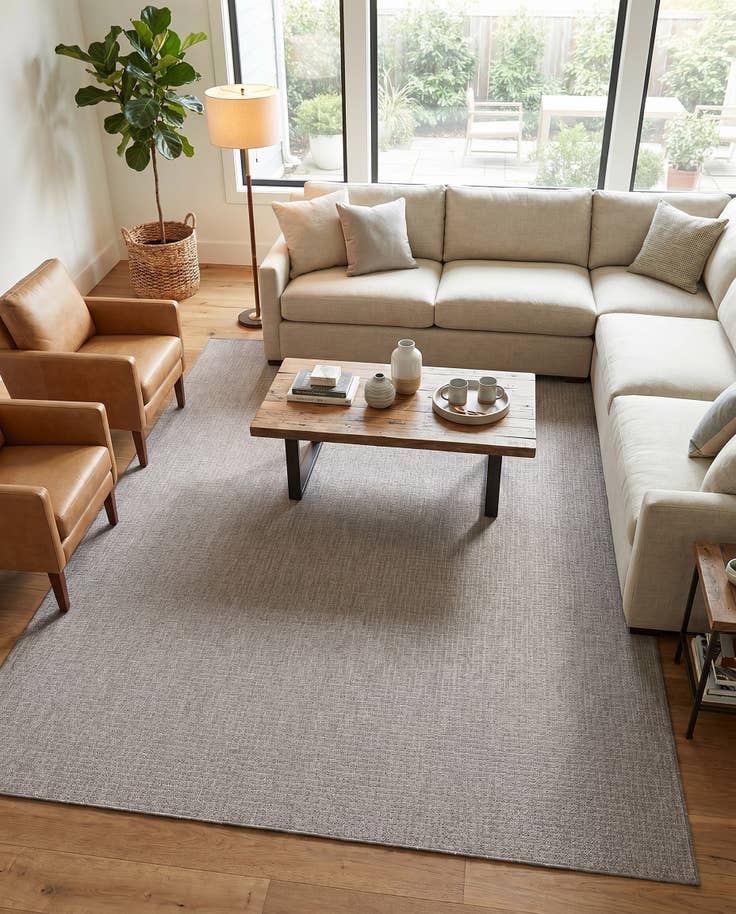 Detail image of 10' x 13' Easy-Clean Checkered Indoor / Outdoor Rug