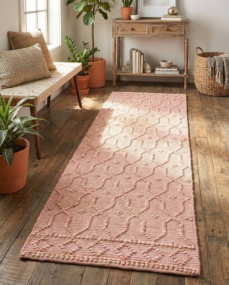 Detail image of 2' x 6' 1 Hand Woven Larsa Jute Runner Rug