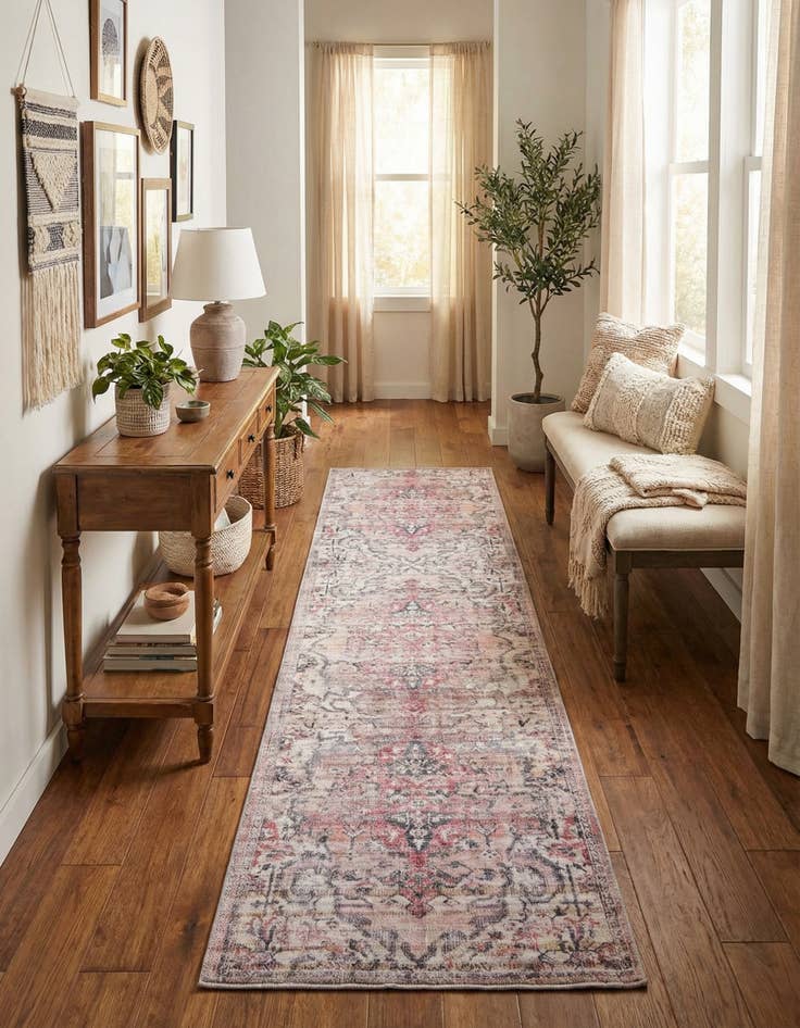 Detail image of 2' 7 x 12' Washable Nostalgia Runner Rug