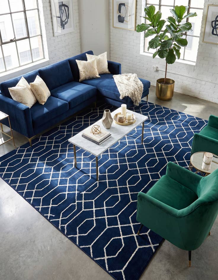 Detail image of 10' x 14' Marilyn Monroe™ Glam Trellis Rug