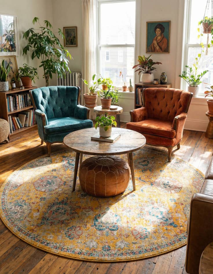 Detail image of 7' 10 x 7' 10 Lola Round Rug