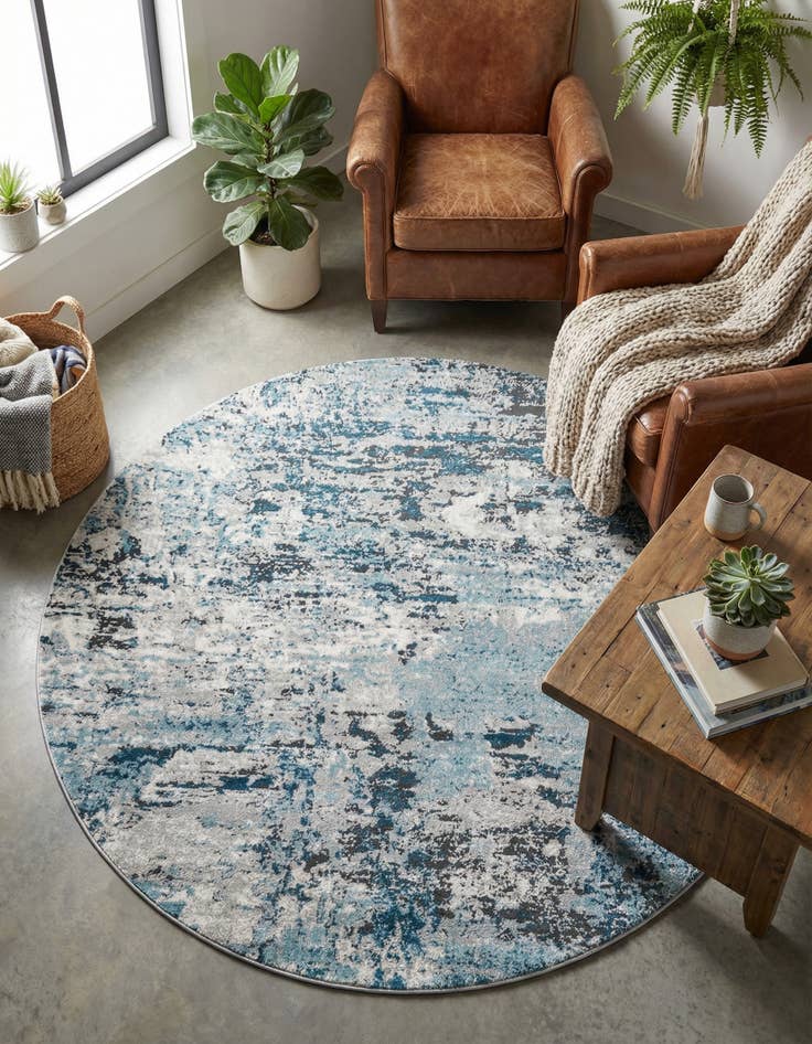 Detail image of 5' 3 x 5' 3 Leipzig Round Rug