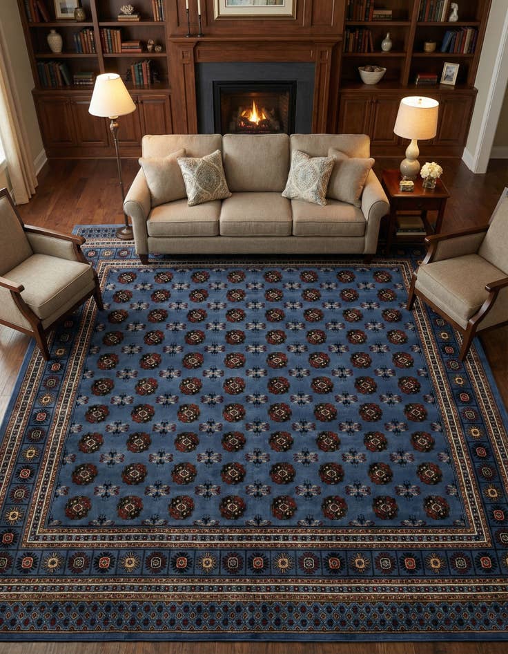 Detail image of 10' x 10' Bokhara Square Rug