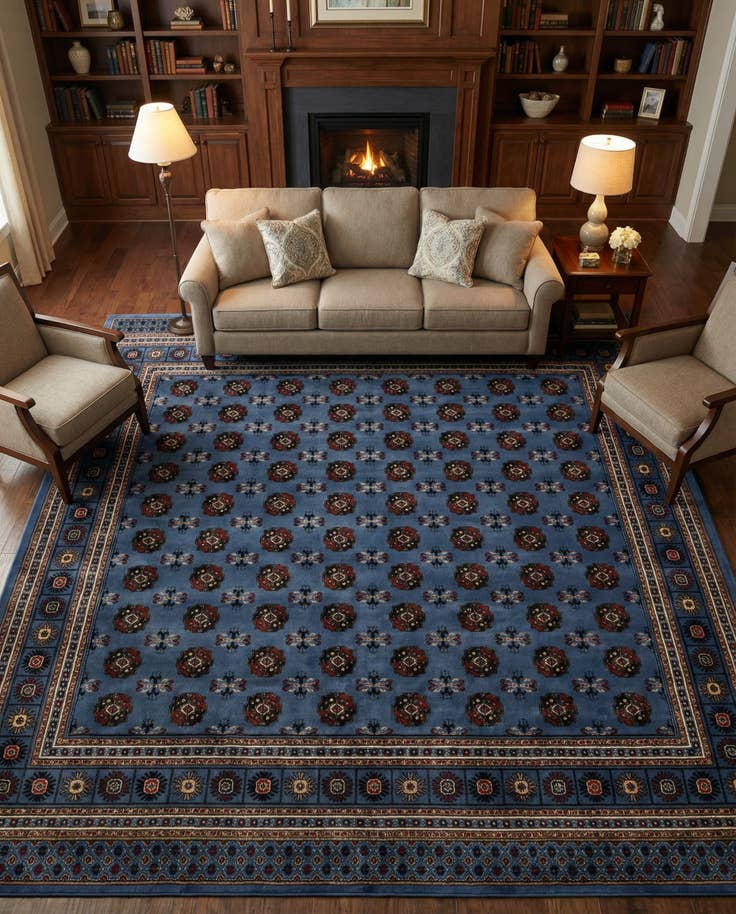 Detail image of 10' x 10' Bokhara Square Rug