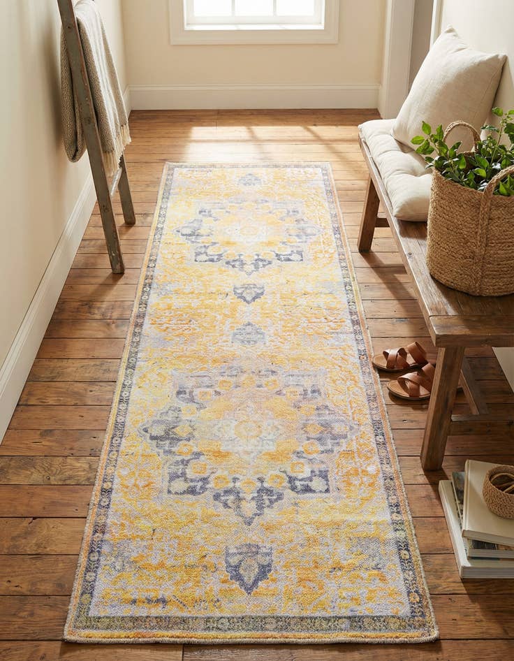 Detail image of 2' x 6' Washable Francesca Runner Rug