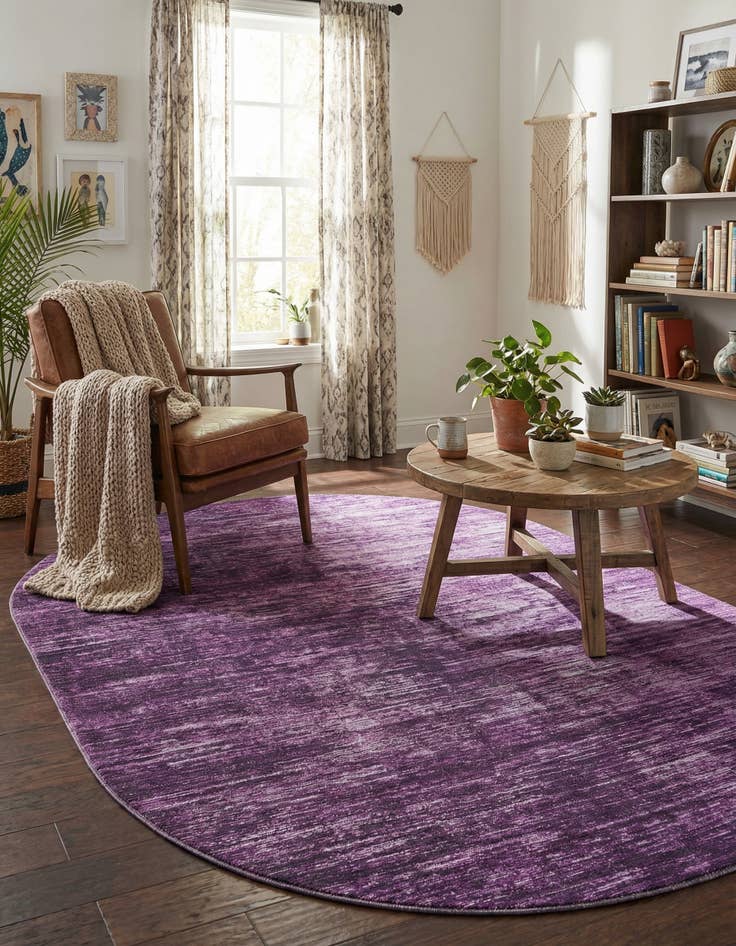 Detail image of 7' 6 x 10' 6 Asha Oval Rug