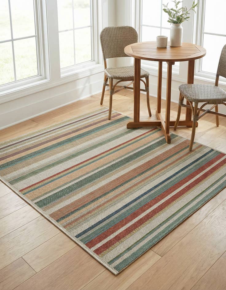 Detail image of 5' 3 x 5' 3 Easy-Clean Baja Indoor / Outdoor Square Rug